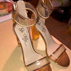 Fashion nova rose gold high heels